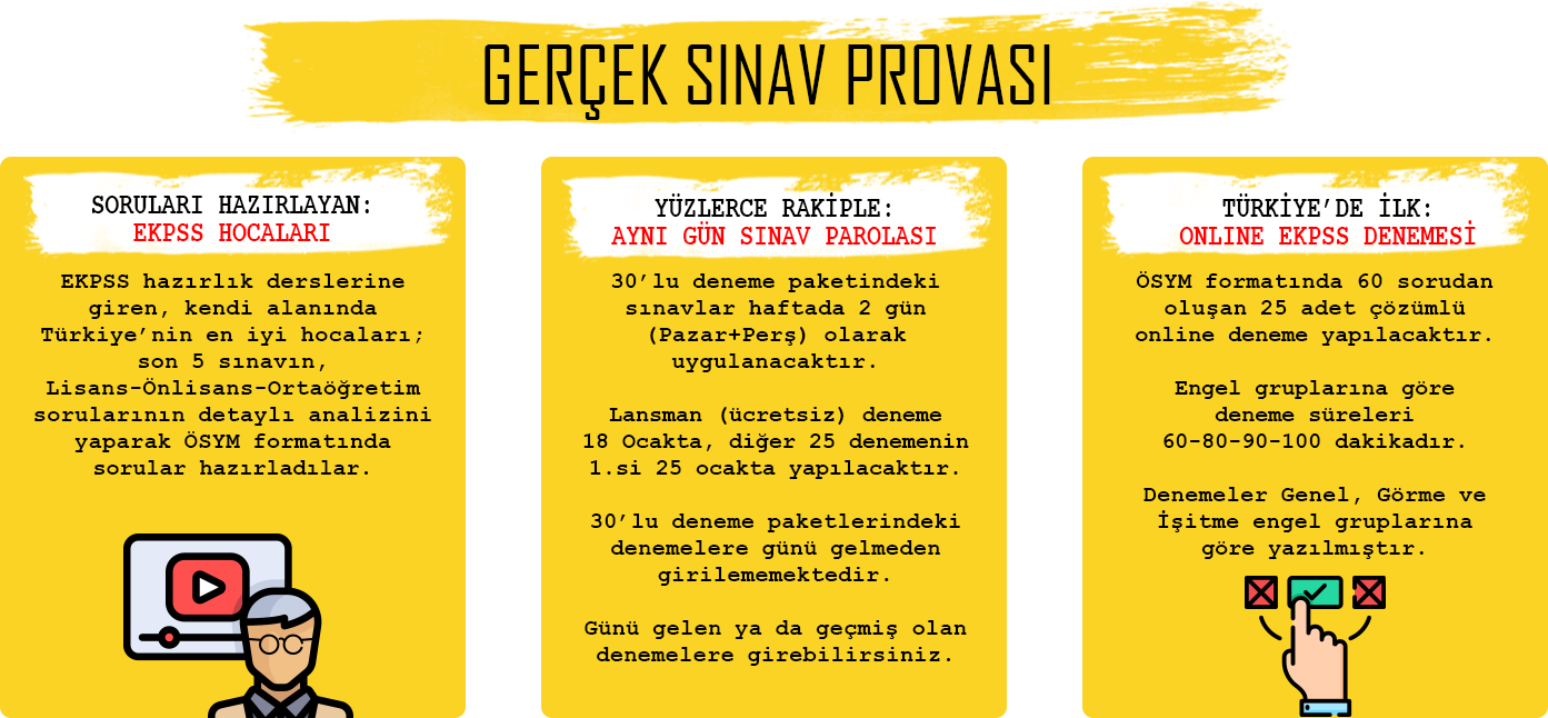 EKPSS 1 Deneme (Ücretsiz)