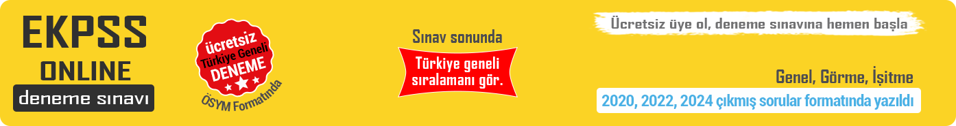 EKPSS 1 Deneme (Ücretsiz)