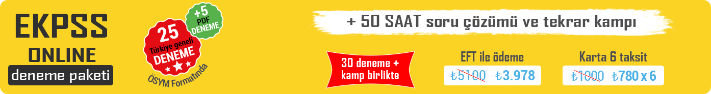 EKPSS 30 Deneme ve Kamp