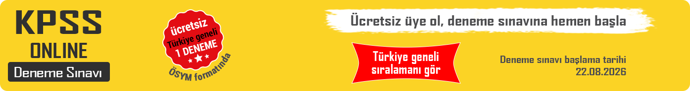 KPSS Ücretsiz 1 Deneme
